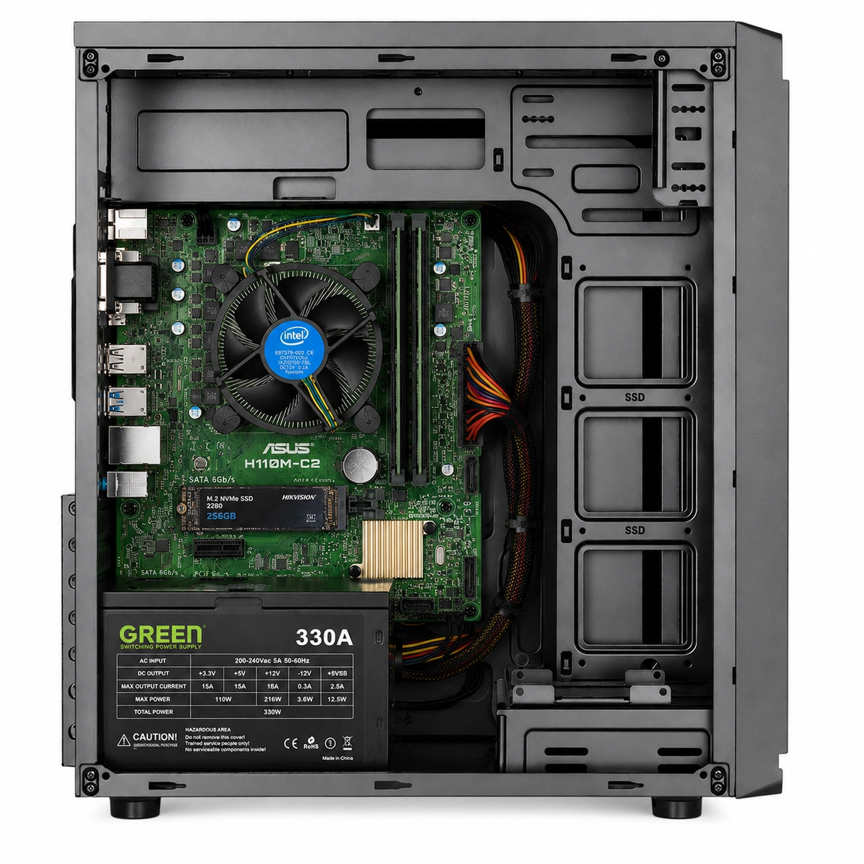 کیس نسل 7 | Case GREEN i3-7100/Ram 8GB/M2 256GB